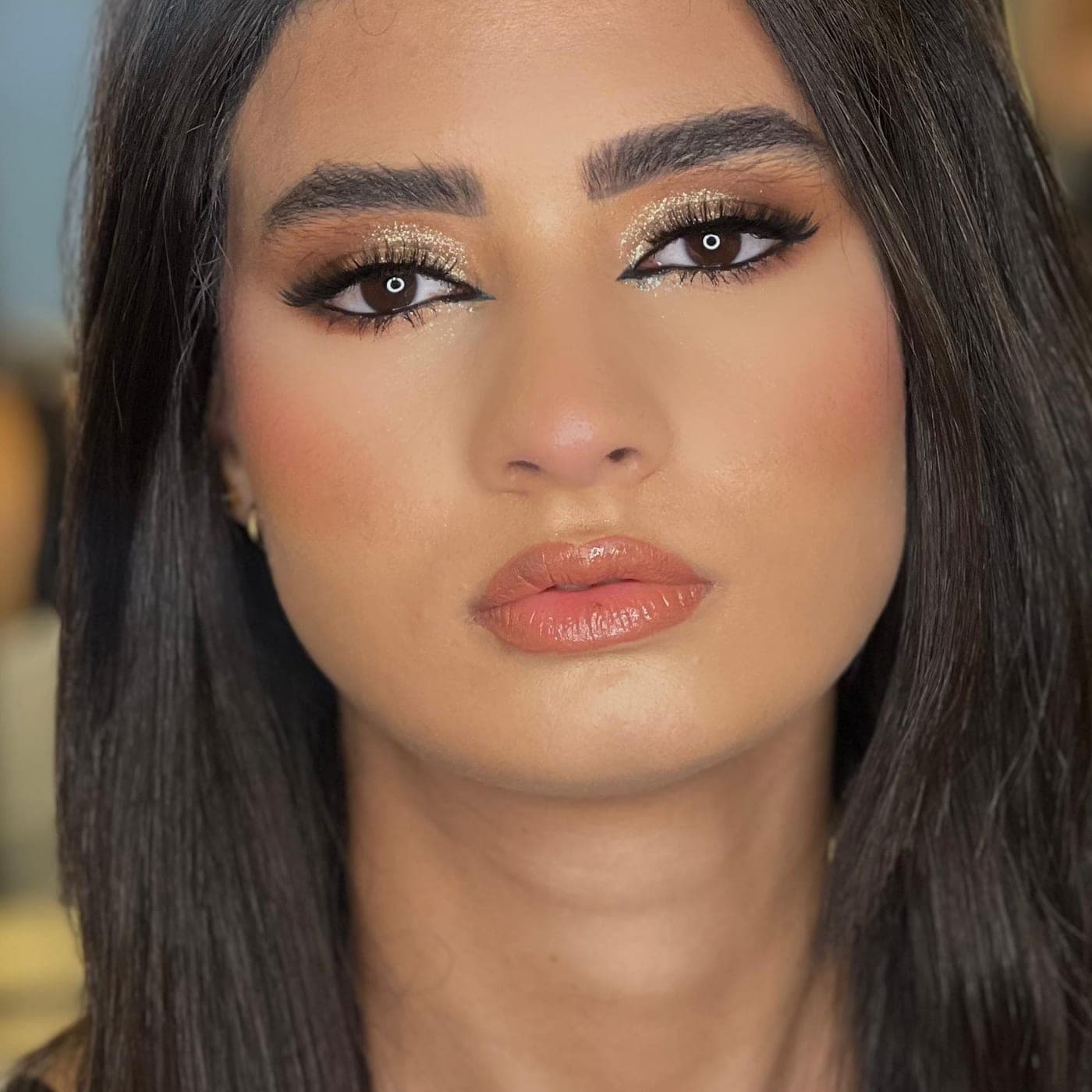 Glamour eye makeup